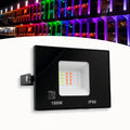 Refletor Led Holofote 100w Bivolt Rgb Colorido Com Controle para área externa