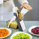 Cortador Manual 5 em 1 Inox – Fatiador de Legumes e Verduras