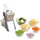 Cortador Manual 5 em 1 Inox – Fatiador de Legumes e Verduras