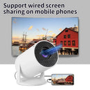 Projetor de vídeo portátil Full HD 720P HY200 270 PC rotativo USB compatível com suporte HDMI para filmes ao ar livre de cinema em casa
