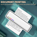 Impressora A4 portátil, impressora térmica sem fio para impressão de documentos e fotos em papel térmico A4, operação sem tinta com l