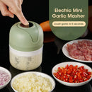 Triturador de Alho Elétrico de 250ml, Picador de Alimentos Portátil USB, Moedor de Carne e Vegetais para Utensílios de Cozinha