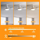 Ventilador de Teto de 20,5 polegadas 40W com Controle Remoto e Luz LED, Ventilador de Teto Inteligente e Silencioso para Quarto e Sala de Estar