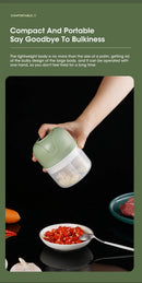 Triturador de Alho Elétrico de 250ml, Picador de Alimentos Portátil USB, Moedor de Carne e Vegetais para Utensílios de Cozinha