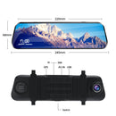 Espelho Retrovisor Digital 10” E-ACE – DVR 4G com GPS e ADAS 1080P