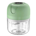 Triturador de Alho Elétrico de 250ml, Picador de Alimentos Portátil USB, Moedor de Carne e Vegetais para Utensílios de Cozinha