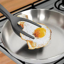 Espátula de Cozinha 2 em 1 Com Pinça Aderência Flip Resistente ao Calor Para Omelete Panqueca Peixes