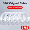 5-1 Peças 30W Cabo De Carregamento Rápido Para Apple Iphone 13 12 11 14 Pro Max Mini Cabo USB C Para X XR XS Max 7 8 14 Plus 6 Acessórios