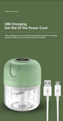 Triturador de Alho Elétrico de 250ml, Picador de Alimentos Portátil USB, Moedor de Carne e Vegetais para Utensílios de Cozinha