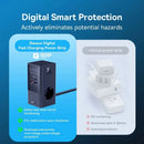 Estação de Carregamento 7 em 1 com Carregamento Rápido 35W, Display Digital e Proteção Contra Surtos