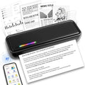 Impressora A4 portátil, impressora térmica sem fio para impressão de documentos e fotos em papel térmico A4, operação sem tinta com l