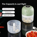 Triturador de Alho Elétrico de 250ml, Picador de Alimentos Portátil USB, Moedor de Carne e Vegetais para Utensílios de Cozinha