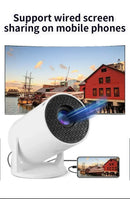 Projetor de vídeo portátil Full HD 720P HY200 270 PC rotativo USB compatível com suporte HDMI para filmes ao ar livre de cinema em casa