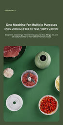 Triturador de Alho Elétrico de 250ml, Picador de Alimentos Portátil USB, Moedor de Carne e Vegetais para Utensílios de Cozinha