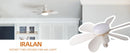 Ventilador de Teto de 20,5 polegadas 40W com Controle Remoto e Luz LED, Ventilador de Teto Inteligente e Silencioso para Quarto e Sala de Estar