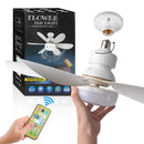 Ventilador de Teto de 20,5 polegadas 40W com Controle Remoto e Luz LED, Ventilador de Teto Inteligente e Silencioso para Quarto e Sala de Estar