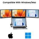 Monitor Portátil para Notebook com 3 Telas – Dobrável 360° 15,6