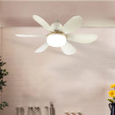 Lâmpada Ventilador Teto E27 6 Helices Controle Remoto