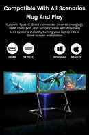 Monitor Portátil para Notebook com 3 Telas – Dobrável 360° 15,6