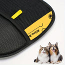 Luvas grandes para remoção de pelos estáticos para animais de estimação, edição atualizada, luvas pretas de polipropileno para preparação de gatos com detalhes amarelos