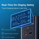 Estação de Carregamento 7 em 1 com Carregamento Rápido 35W, Display Digital e Proteção Contra Surtos